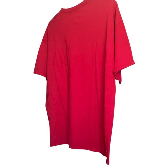 HANES SHORT SLEEVE GRAPHIC T-SHIRT, WOMENS, 2X, RED WITH RED WHITE BLUE NOMES - Picture 7 of 9